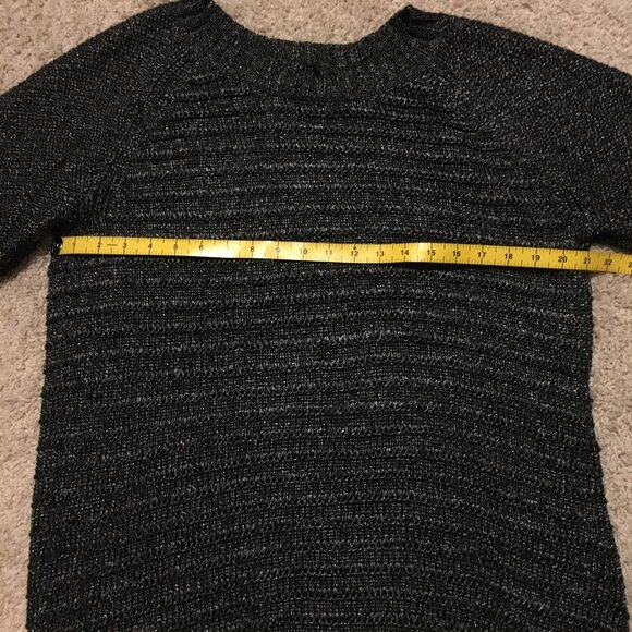 Calvin Klein Jeans Charcoal Metallic Knit Shaker Sweater - Picture 13 of 16